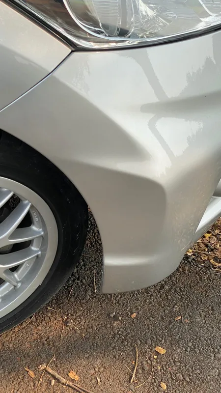 Crease in the front wing above the wheel arch